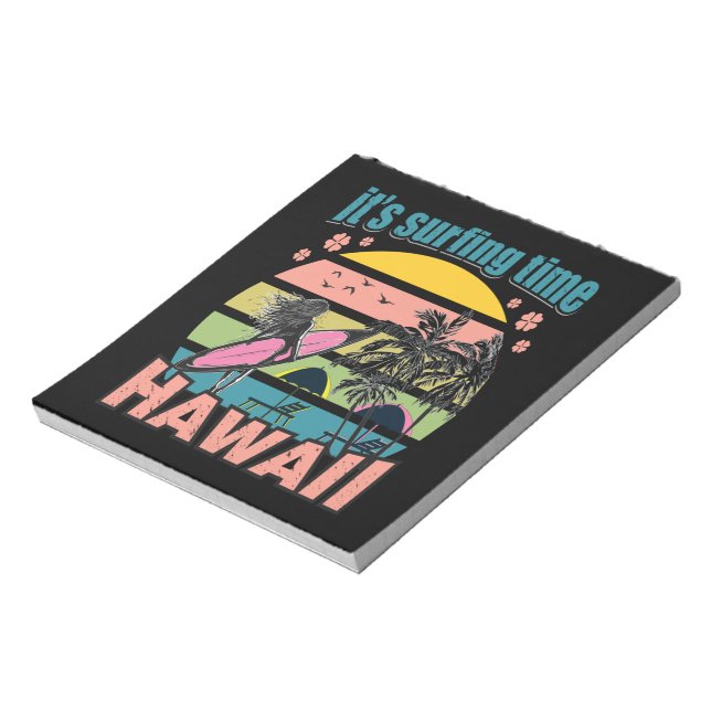 Det är dags att surfa - Hawaii Anteckningsblock (Roterad)