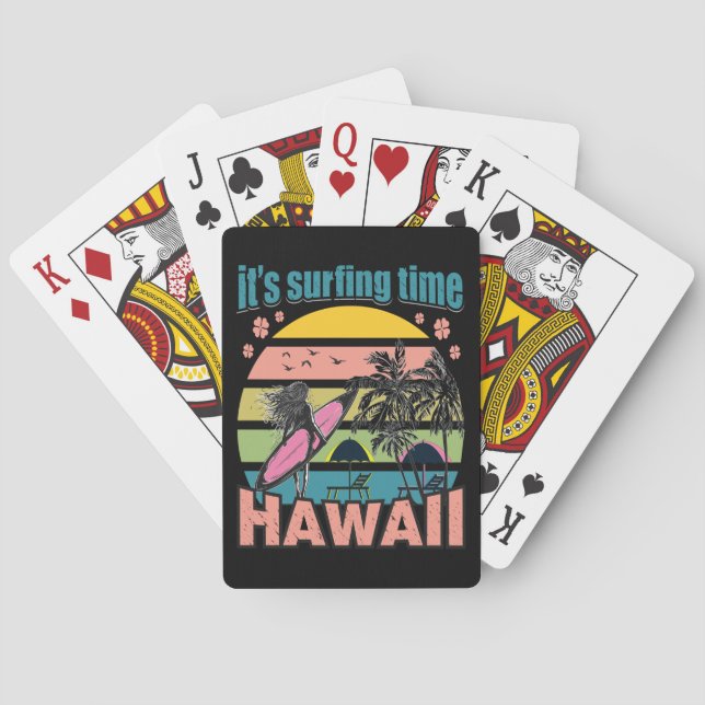 Det är dags att surfa - Hawaii Casinokort (Baksidan)