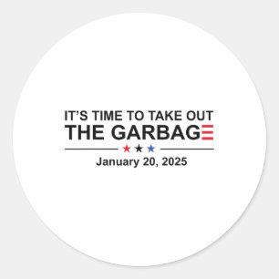 Det är dags att ta ut Sopor den 20 januari 2025 Runt Klistermärke