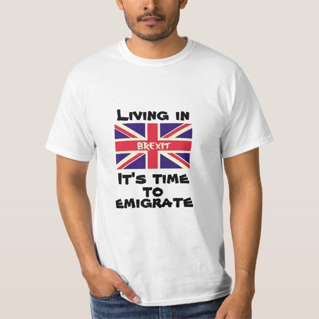 Det är dags att utvandra från Storbritannien Tee (Framsida)