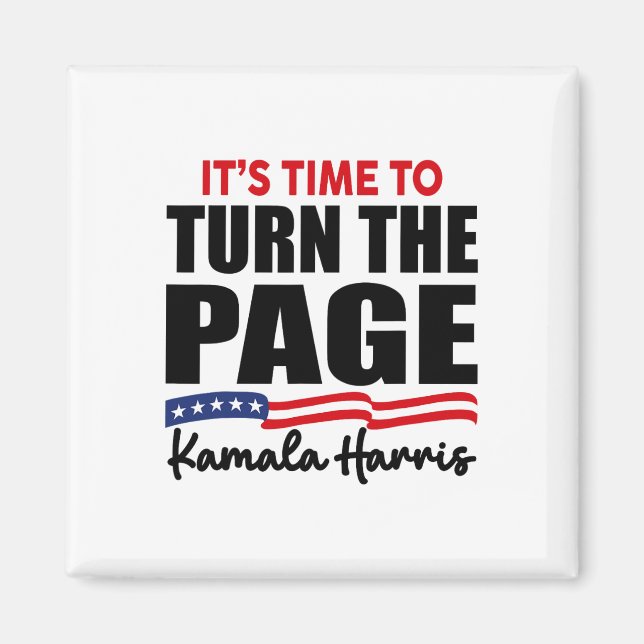Det är dags att vända blad Kamala Harris Politic S Magnet (Framsidan)