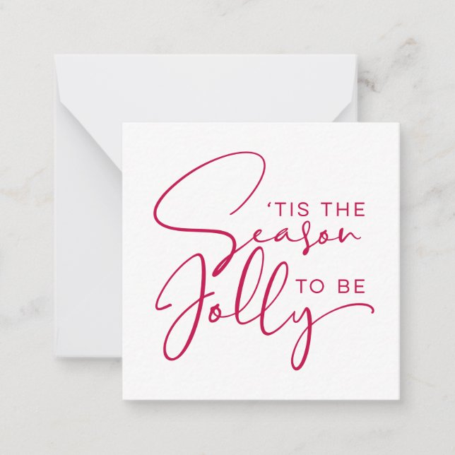 Det Är Dags Att Vara Glad På Julen Anteckningskort (Framsida)