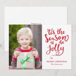 Det Är Dags Att Vara Glatt Jul Familjefoto Julkort