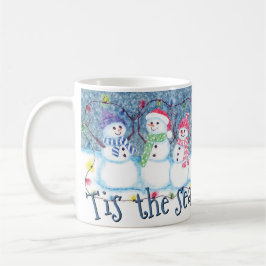 Det Är Dags Att Vara Glatt Roliga Snömannen Kaffemugg