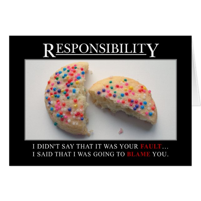 Det är dags för dig att börja ta ansvar hälsningskort (Framsidan Horizontal)