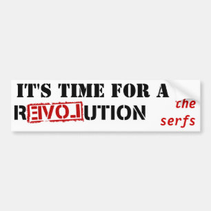 Det är dags för en revolution - serferna bildekal