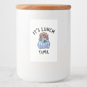 Det är dags för lunch mat etikett