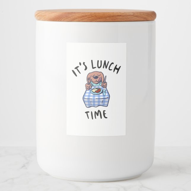 Det är dags för lunch mat etikett (Framsida)