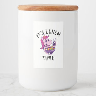 Det är dags för lunch mat etikett