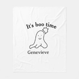 Det är dags för namn Halloween-datumspöksvart Fleecefilt