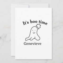 Det är dags för namn Halloween-datumspöksvart Inbjudningar