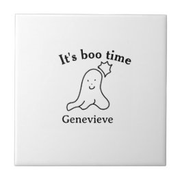 Det är dags för namn Halloween-datumspöksvart Kakelplatta