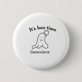 Det är dags för namn Halloween-datumspöksvart Knapp