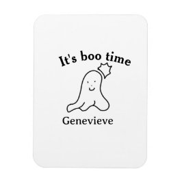 Det är dags för namn Halloween-datumspöksvart Magnet