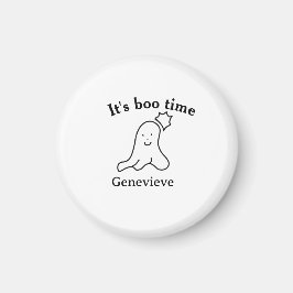 Det är dags för namn Halloween-datumspöksvart Magnet