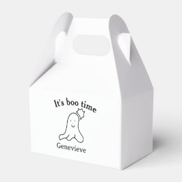 Det är dags för namn Halloween-datumspöksvart Presentaskar