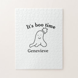 Det är dags för namn Halloween-datumspöksvart Pussel