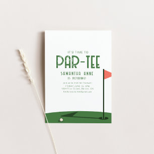 Det är dags för Party Golf Theme Pension Party Inbjudningar