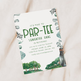 Det är dags för Party Golf Theme Pension Party Inbjudningar