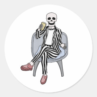 Det är dags för party runt klistermärke