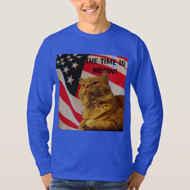 Det är dags för president Flagga T-shirt (Framsida)