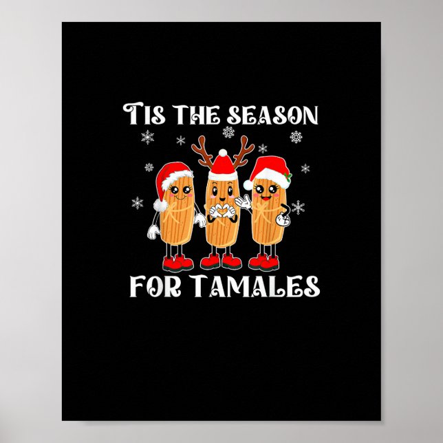 Det Är Dags För Tamales Mexikansk Jul Modern Poster (Framsidan)