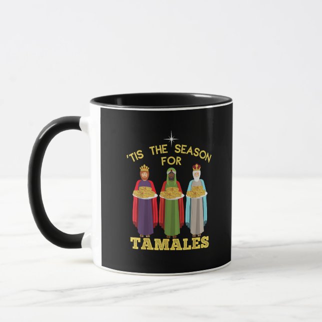 Det Är Dags För Tamales Rolig Mexikansk Jul Mugg (Vänster)
