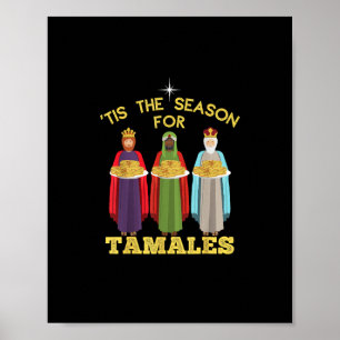 Det Är Dags För Tamales Rolig Mexikansk Jul Poster