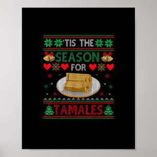 Det Är Dags För Tamales Roligt Julmat Poster