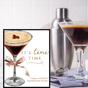 Det är dags för Tini Roligt Espresso Martini Barsk Poster