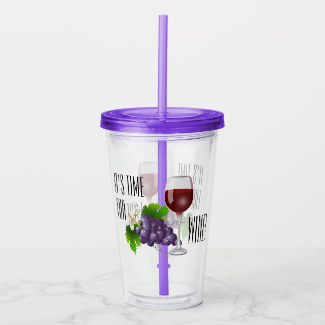 Det är dags för Vin! Take Away Mugg (Framsida)
