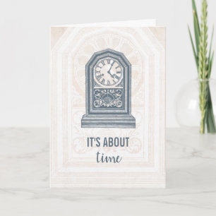 Det är dags Vintage Clock Studenten Kort