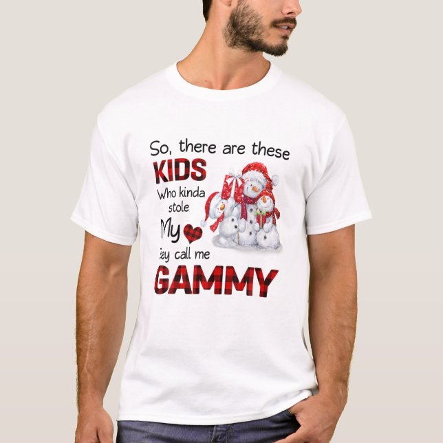 Det är de här barnen som kallar mig Gammy Snögubbe T Shirt (Framsida)