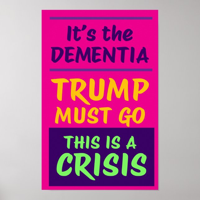 DET ÄR DEMENS | Rosa | Protest Poster (Framsidan)