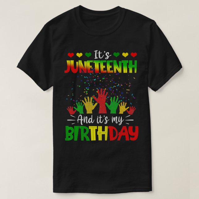 Det är den 11:e och min afrikanska svarta juni t shirt (Design framsida)