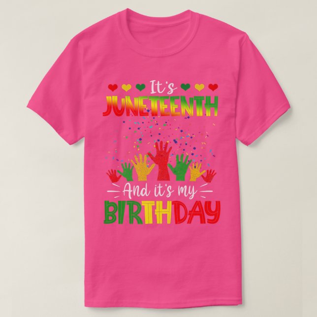 Det är den 11:e och min afrikanska svarta juni t shirt (Design framsida)