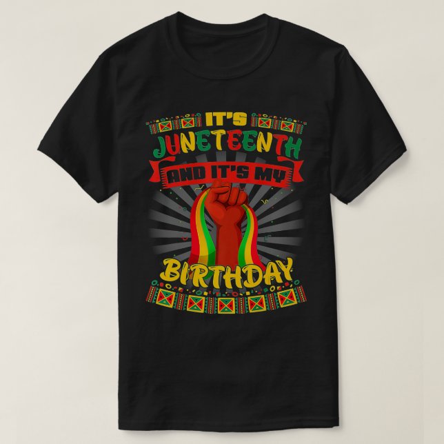Det är den 11:e och min afrikanska svarta juni t shirt (Design framsida)