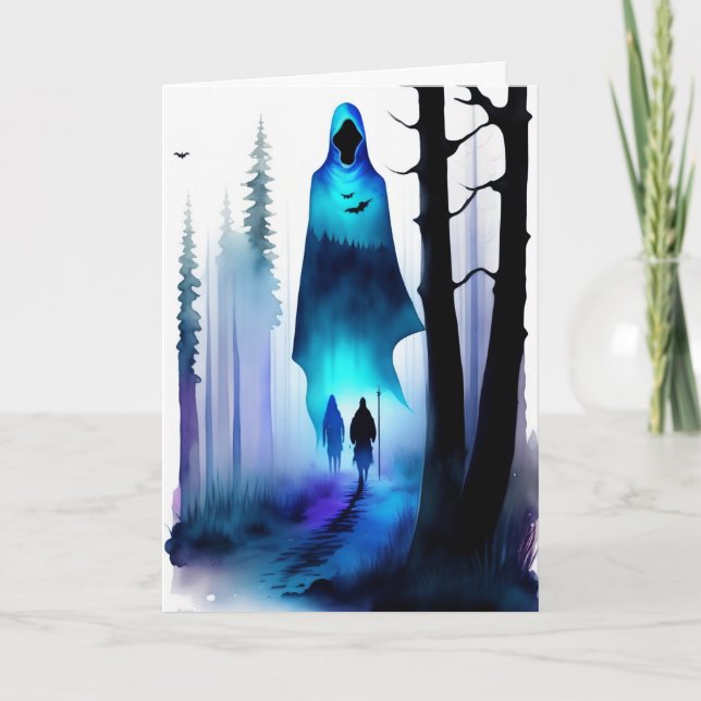 Det är den där talesgången igen Halloween Helgkort (Framsida)