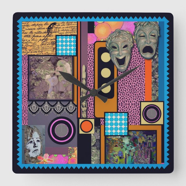 Det är den dramaTime väggen tar tid på Fyrkantig Klocka (Framsida)