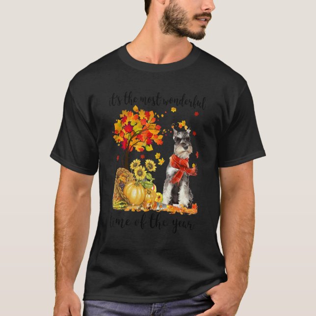 Det är den mest underbara hösttidschnauzer-pumpen t shirt (Framsida)
