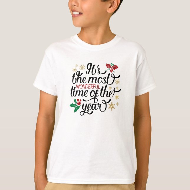 Det är den mest underbara jultiden t shirt (Framsida)