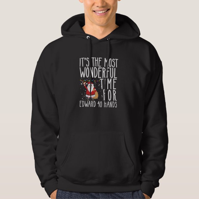 Det är den mest underbara tiden för Edward 40 Händ Hoodie (Framsida)