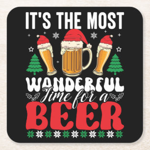 Det är den mest underbara tiden för en öljul underlägg papper kvadrat