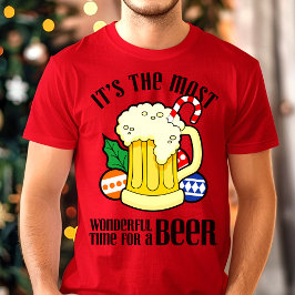 Det Är Den Mest Underbara Tiden För En Ölsm jul Tee Shirt