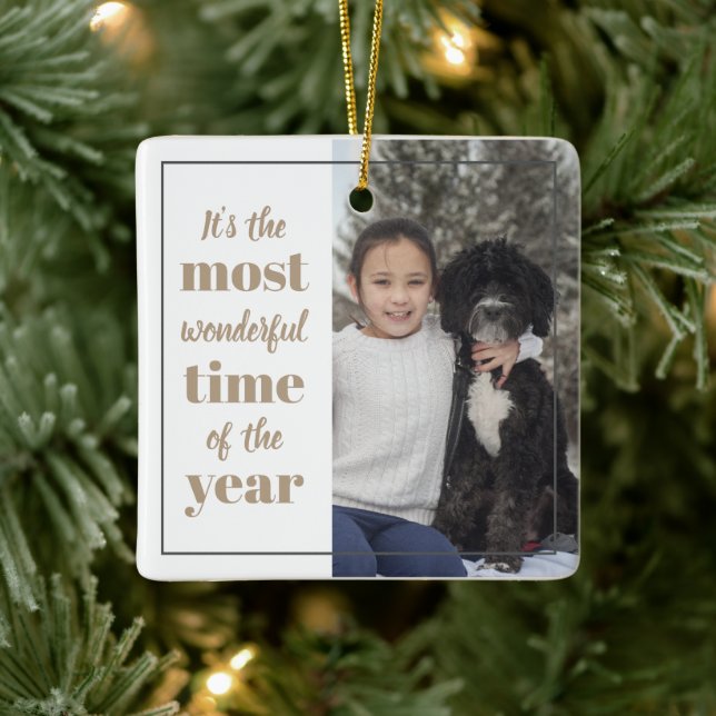 Det är den mest underbara tiden på året. julgransprydnad keramik (Träd)