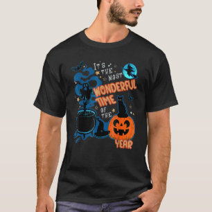 Det är den mest underbara tiden på året svart katt t shirt