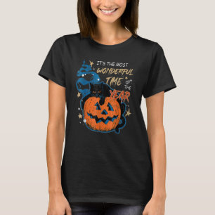 Det är den mest underbara tiden på året svart katt t shirt