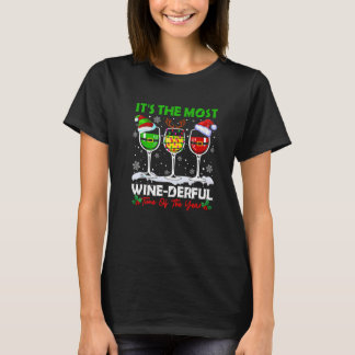 Det är den mest vin-derliga tiden på året vin Xmas T Shirt