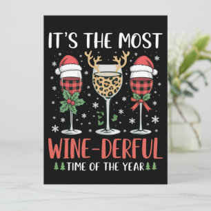 Det är den mest vinunderbara tiden på året Vin Julkort