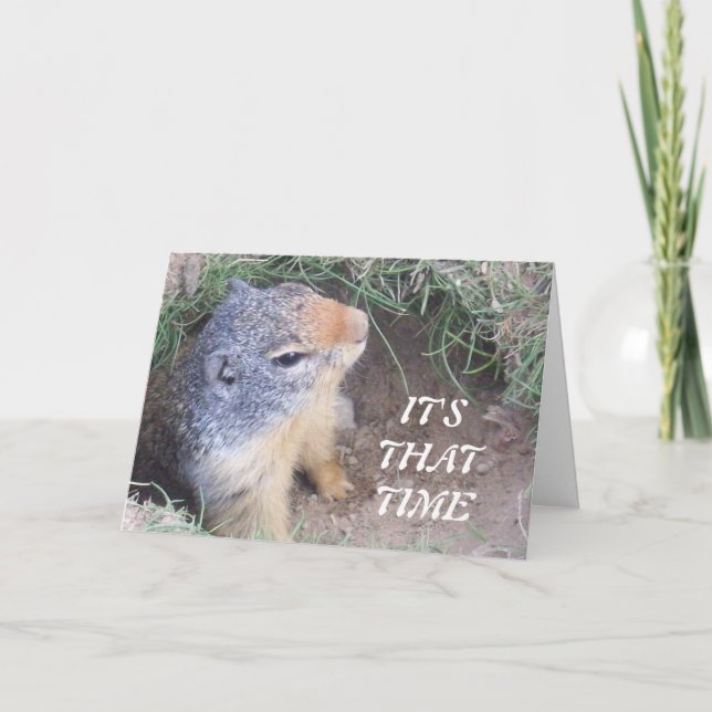 Det är den Time det lyckliga Groundhogs dagkortet Helgkort (Framsida)